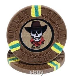 600pc 13.5g Clay Outlaw Poker Chip Set/With Case