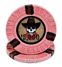 600pc 13.5g Clay Outlaw Poker Chip Set/With Case
