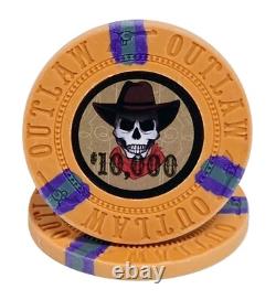 600pc 13.5g Clay Outlaw Poker Chip Set/With Case