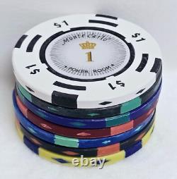 600pc 14g Clay 2-Tone Monte Carlo Poker Chip Set/With Case