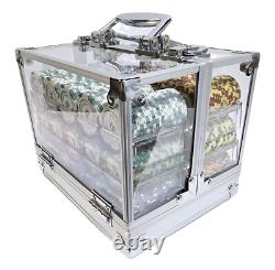600pc 14g Clay 3-Tone Monte Carlo Poker Chip Set/With Case