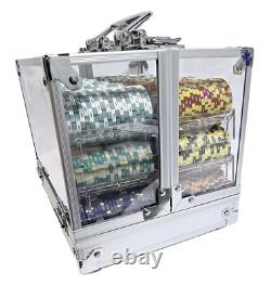 600pc 14g Clay 3-Tone Monte Carlo Poker Chip Set/With Case