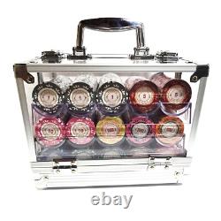 600pc 14g Clay Casino Royale Chip Set/ With Case & Trays