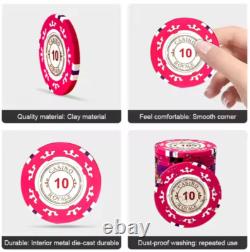 600pc 14g Clay Casino Royale Chip Set/ With Case & Trays