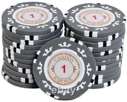 600pc 14g Clay Casino Royale Chip Set/ With Case & Trays