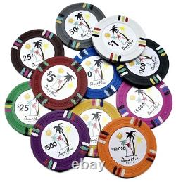 600pc 14g Clay Desert Heat Poker Chip Set/With Case