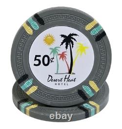 600pc 14g Clay Desert Heat Poker Chip Set/With Case