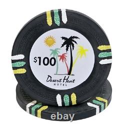 600pc 14g Clay Desert Heat Poker Chip Set/With Case