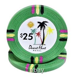 600pc 14g Clay Desert Heat Poker Chip Set/With Case
