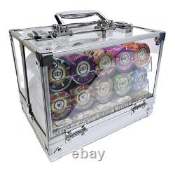 600pc 14g Clay Designer Poker Chip Set/With Case