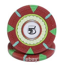 600pc 14g Clay Designer Poker Chip Set/With Case