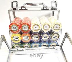 600pc 14g Clay Diamond Monte Carlo Poker Chip Set/With Case