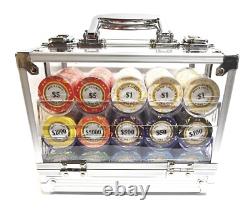 600pc 14g Clay Diamond Monte Carlo Poker Chip Set/With Case