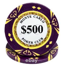 600pc 14g Clay Diamond Monte Carlo Poker Chip Set/With Case
