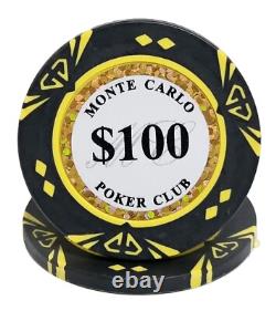 600pc 14g Clay Diamond Monte Carlo Poker Chip Set/With Case