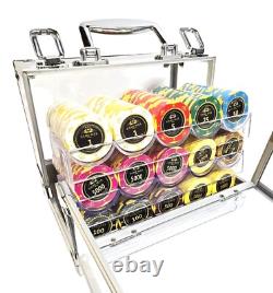 600pc 14g Clay Game Max Poker Chip Set/With Case