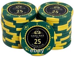 600pc 14g Clay Game Max Poker Chip Set/With Case