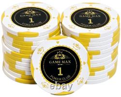 600pc 14g Clay Game Max Poker Chip Set/With Case
