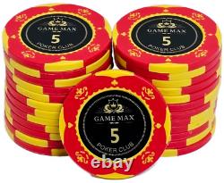 600pc 14g Clay Game Max Poker Chip Set/With Case
