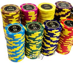 600pc 14g Clay Game Max Poker Chip Set/With Case