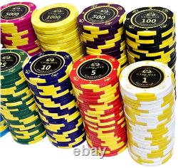 600pc 14g Clay Game Max Poker Chip Set/With Case