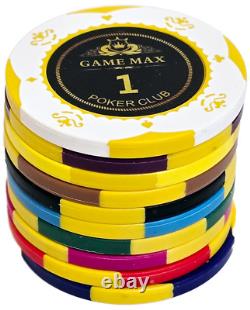 600pc 14g Clay Game Max Poker Chip Set/With Case