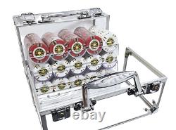 600pc 14g Clay Gold Rush Poker Chip Set/With Case