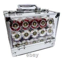 600pc 14g Clay Gold Rush Poker Chip Set/With Case