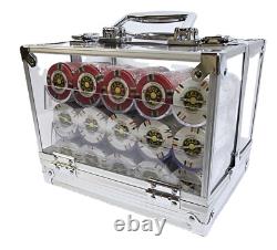 600pc 14g Clay Gold Rush Poker Chip Set/With Case