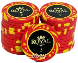 600pc 14g Clay Royal Poker Chip Set/With Case