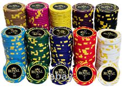 600pc 14g Clay Royal Poker Chip Set/With Case