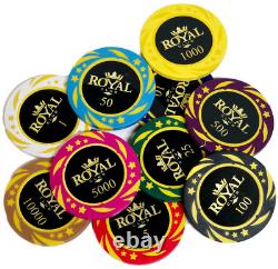 600pc 14g Clay Royal Poker Chip Set/With Case