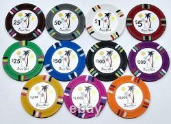 600pc Desert Heat Clay Poker Chip Set With Case, Trays, Dealer Button