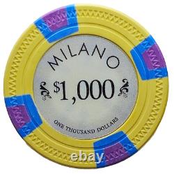 600pc Milano 10g Pure Clay Poker Chip Set