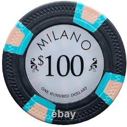 600pc Milano 10g Pure Clay Poker Chip Set
