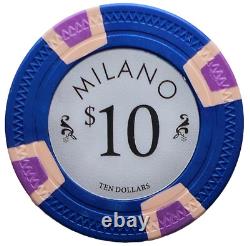 600pc Milano 10g Pure Clay Poker Chip Set