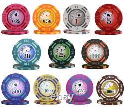 600pcs 14g Yin Yang Poker Chips Set Acrylic Case By Mrc Poker