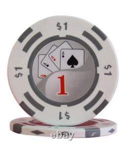 600pcs 14g Yin Yang Poker Chips Set Acrylic Case By Mrc Poker