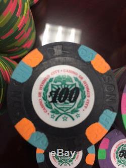 620 Paulson Poker Chips Casino De Isthmus City Tournament Set BRAND NEW