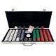 650 Piece Pro Clay Poker Chips Aluminum Carry Case Set Home Card Deck Games