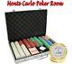 650pc 14g Monte Carlo Poker Room Clay Poker Chips Set With Aluminum Case