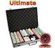 650pcs 14G ULTIMATE CASINO CLAY POKER CHIPS SET WITH ALUMINUM CASE