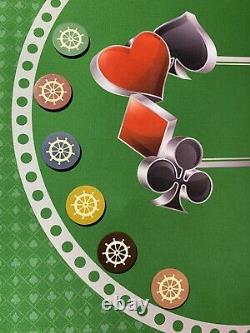 702 Chips Vintage Captains Wheel Poker Chip Set And Case