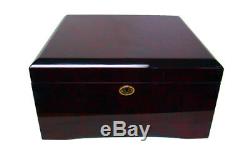 750 Count Glossy Wooden Mahogany Poker Chips Set Storage Case New