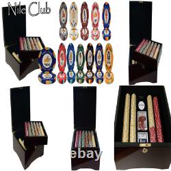 750 Ct Custom Breakout Nile Club Chip Set Mahogany Case