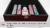 750 Ct Ultimate 14 Gram Poker Chip Set In Mahogany Wooden Case W High Gloss Finish Free