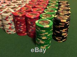 750 Desert Palms China Clay Poker Chips Cash Game Set Rare (SEE NOTES)