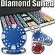 750 Diamond Suited 12.5g Clay Poker Chips Set with Aluminum Case Pick Chips