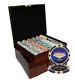 750 Las Vegas Casino Poker Chips Set High Gloss Wood Case Custom Build