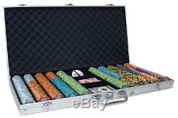 750 Piece Monte Carlo 14 Gram Clay Poker Chip Set with Aluminum Case (Custom)